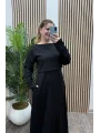 İkili Modal Kombin Siyah Elbise