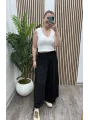 İpli Şalvar Pantalon - SİYAH