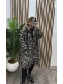 Kapüşonlu Leopar Peluş Kaban