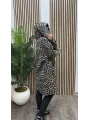 Kapüşonlu Leopar Peluş Kaban