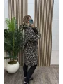 Kapüşonlu Leopar Peluş Kaban