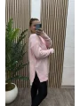 Kayık Yaka Triko Kazak - PEMBE