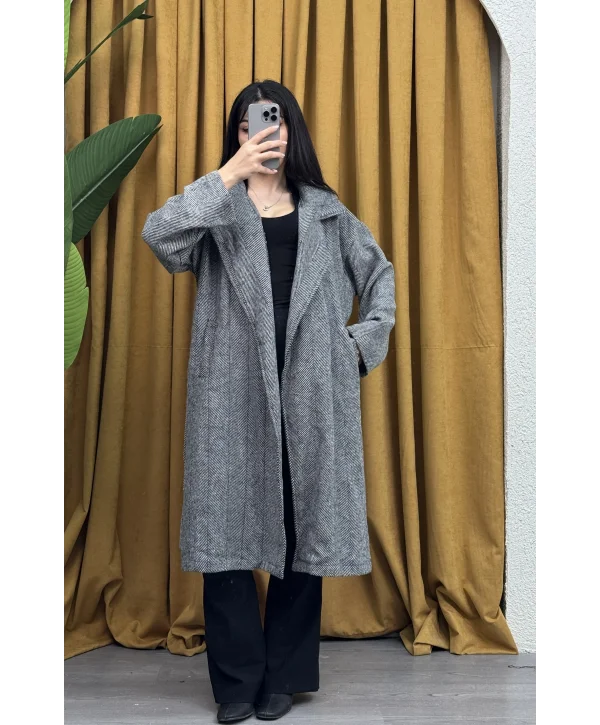 Balıksırtı Desen Kuşaklı Kaban