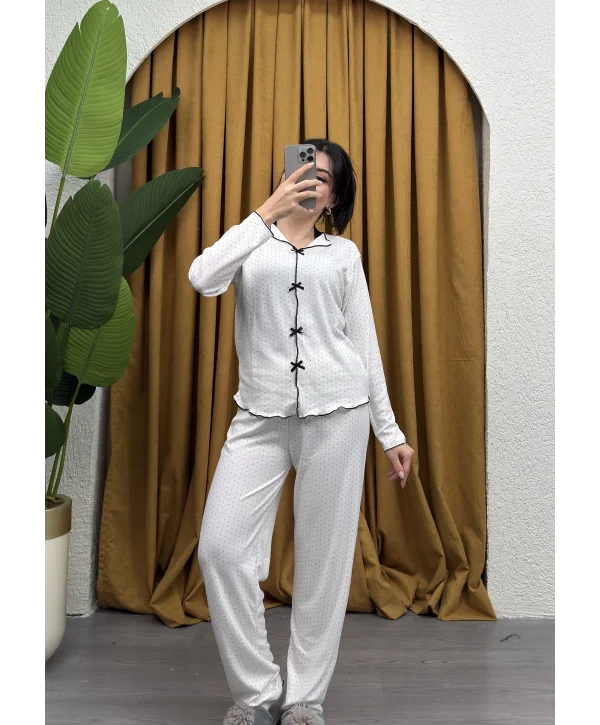 Fiyonk Detay Pijama Takımı