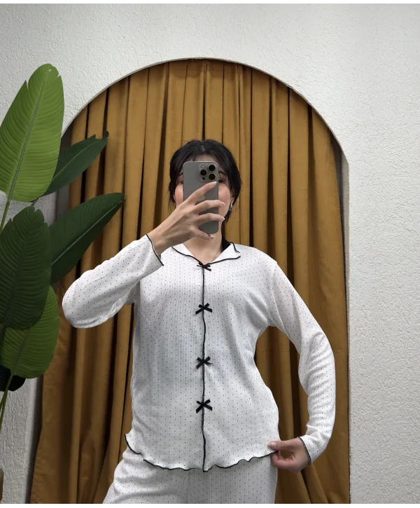 Fiyonk Detay Pijama Takımı