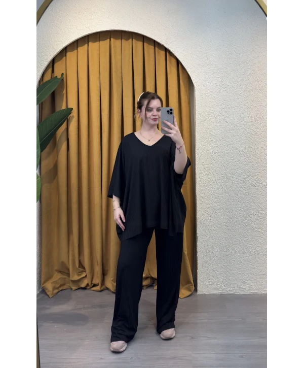 Yarasakol V Yaka Fitilli Takım - SİYAH