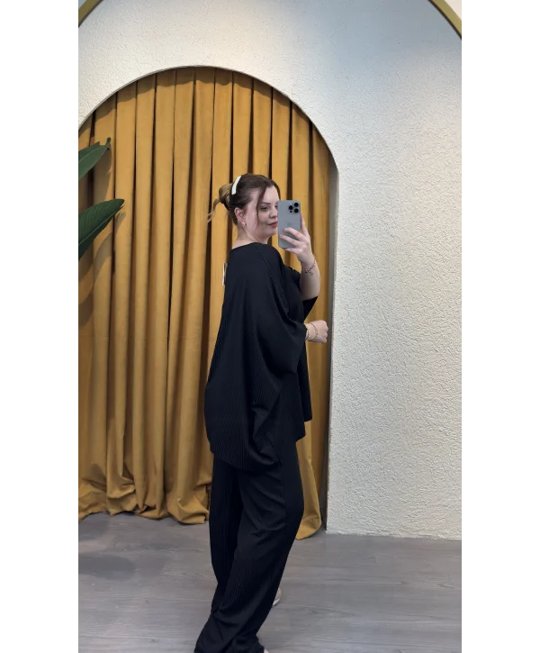 Yarasakol V Yaka Fitilli Takım - SİYAH