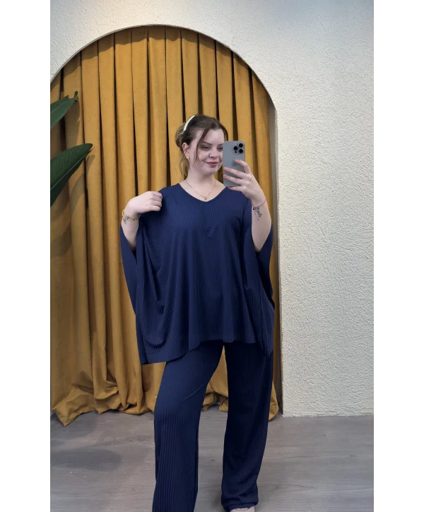 Yarasakol V Yaka Fitilli Takım - LACİVERT