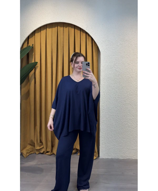 Yarasakol V Yaka Fitilli Takım - LACİVERT