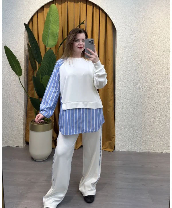 Çift Parçalı Garnili Modal Takım