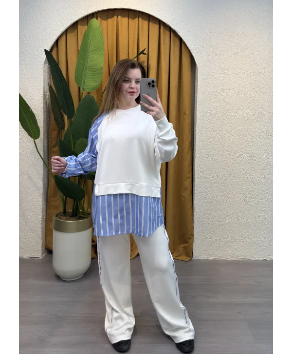 Çift Parçalı Garnili Modal Takım