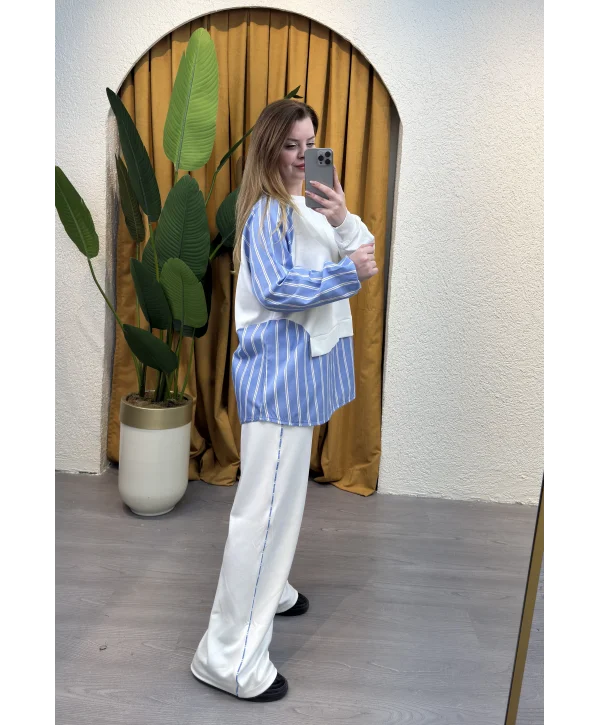 Çift Parçalı Garnili Modal Takım