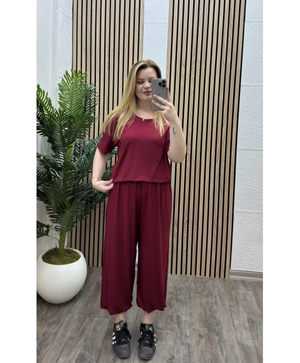 Şalvar Pantolon Takım - BORDO