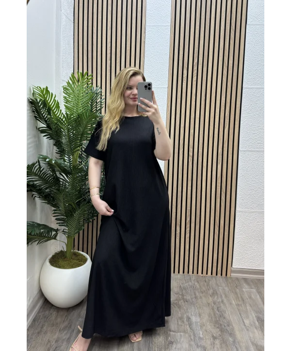 BÜRÜMCÜK ELBİSE - SİYAH