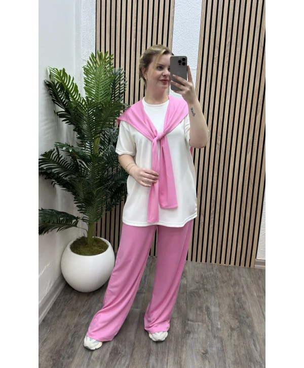 Bağlamalı Modal İkili Takım - PEMBE
