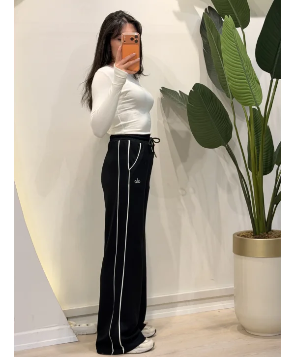 Replika Biyeli Palazzo Eşofman Altı - Siyah