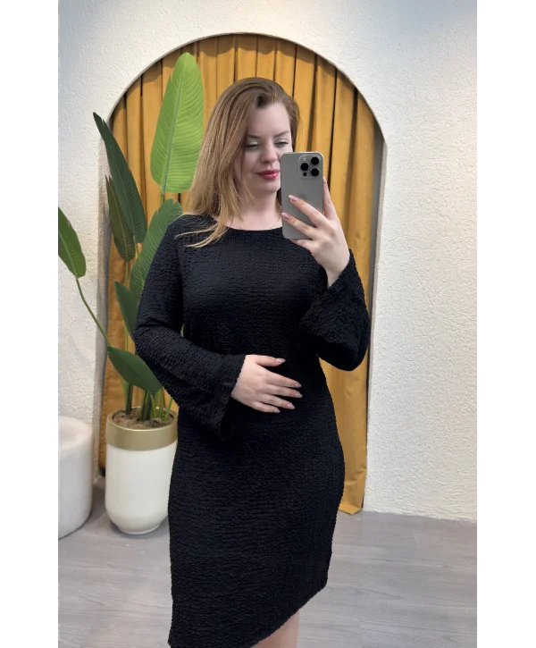 Bodycon Uzun Kollu Elbise