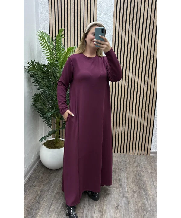 Lavin Cepli Modal Elbise - BORDO