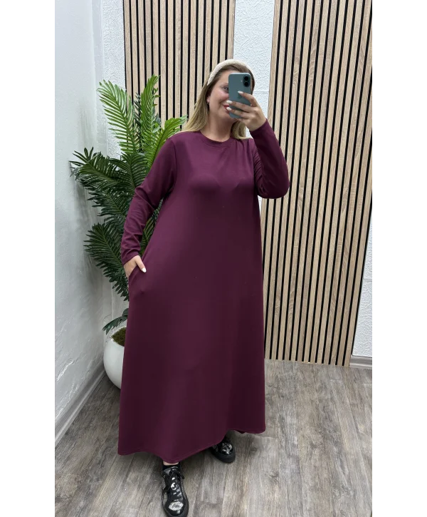 Lavin Cepli Modal Elbise - BORDO