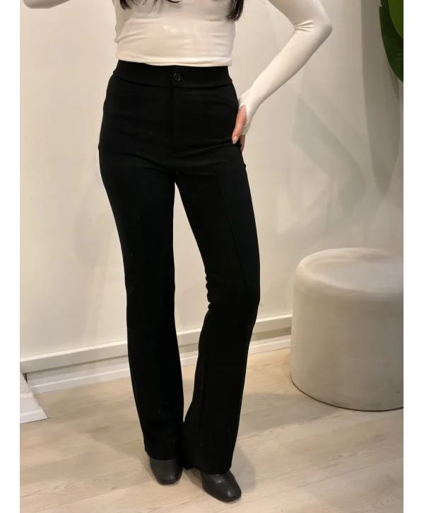 Palazzo Krep Pantolon - Siyah