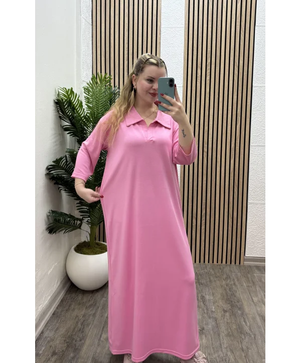 Polo Yaka Modal Basic Elbise - PEMBE