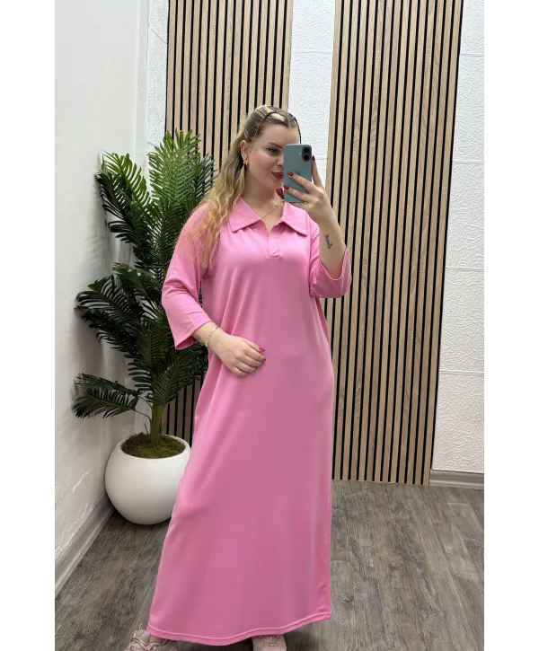 Polo Yaka Modal Basic Elbise - PEMBE
