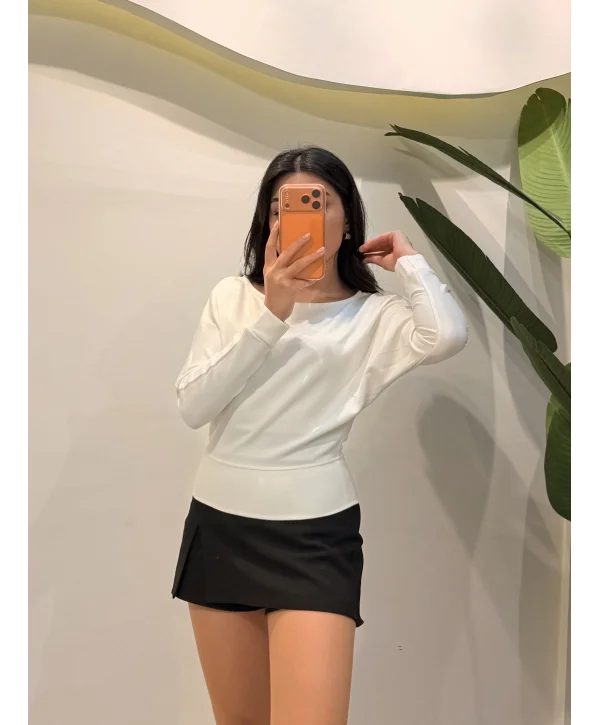 Yarasa Kol Replika Bluz - Ekru