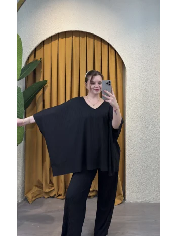 Yarasakol V Yaka Fitilli Takım - SİYAH