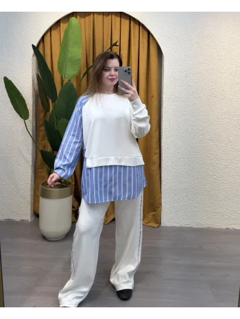 Çift Parçalı Garnili Modal Takım