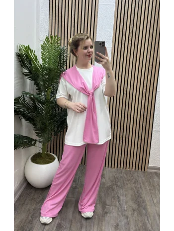 Bağlamalı Modal İkili Takım - PEMBE