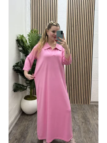 Polo Yaka Modal Basic Elbise - PEMBE