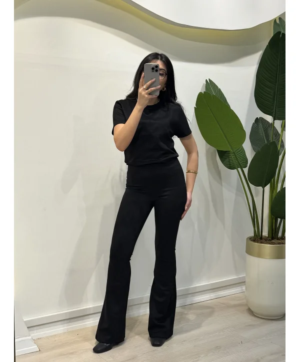 Palazzo Süet İkili Takım - Siyah