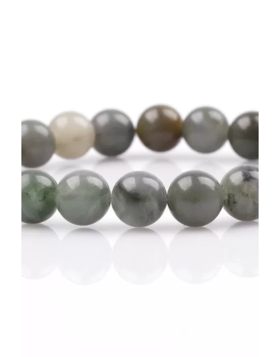 Afrika Yeşim Doğal Taş Bileklik 8 mm Küre Kesim, Gemstone Bracelet