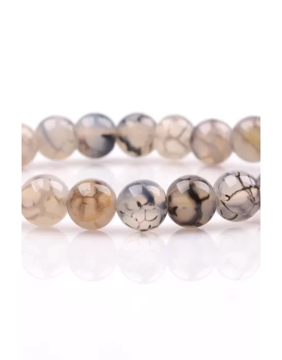 Akik Doğal Taş Bileklik 8 mm Küre Kesim, Gemstone Bracelet