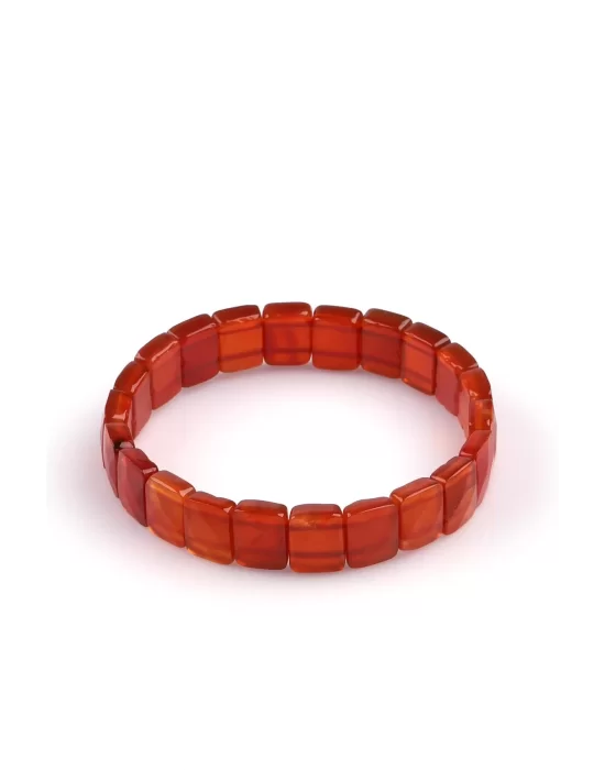 Kırmızı Akik Doğal Taş Bileklik 9 x 12 mm Özel Kesim, Gemstone Bracelet