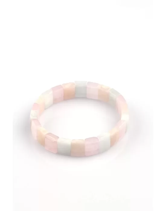 Akuamarin - Heliodor - Morganit Doğal Taş Bileklik 8 x 14 mm Özel Kesim, Gemstone Bracelet