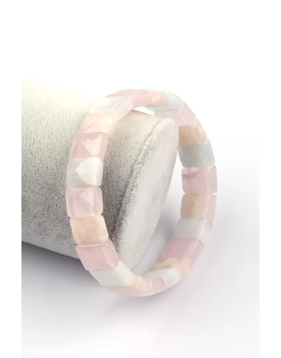 Akuamarin - Heliodor - Morganit Doğal Taş Bileklik 8 x 14 mm Özel Kesim, Gemstone Bracelet