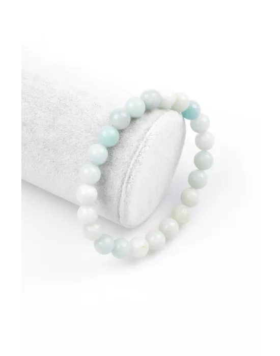 Amazonit Doğal Taş Bileklik 8 mm Küre Kesim, Gemstone Bracelet