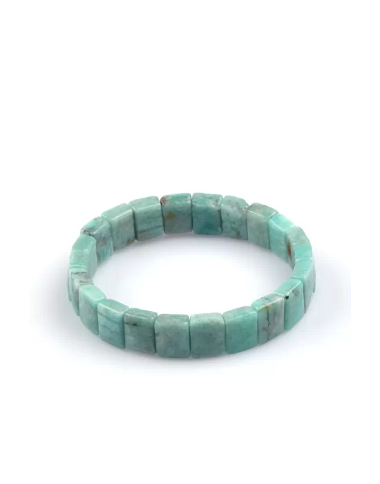 Amazonit Doğal Taş Bileklik 9 x 12 mm Özel Kesim, Gemstone Bracelet