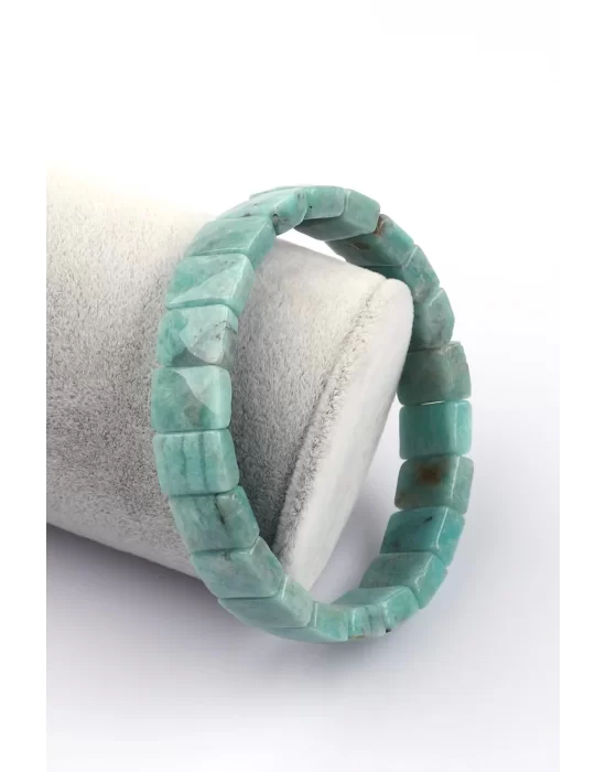 Amazonit Doğal Taş Bileklik 9 x 12 mm Özel Kesim, Gemstone Bracelet