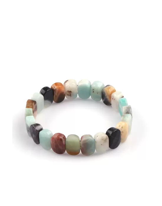 Amazonit Doğal Taş Bileklik 9 x 13 mm Özel Kesim, Gemstone Bracelet