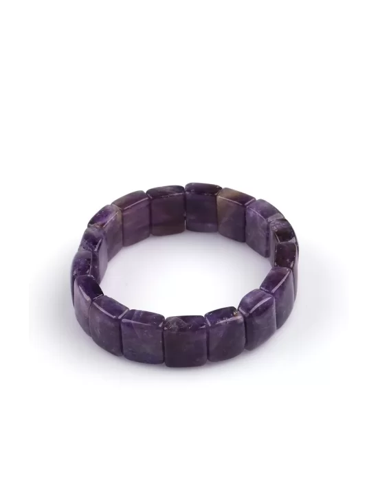 Ametist Doğal Taş Bileklik 12 x 15 mm Özel Kesim, Gemstone Bracelet