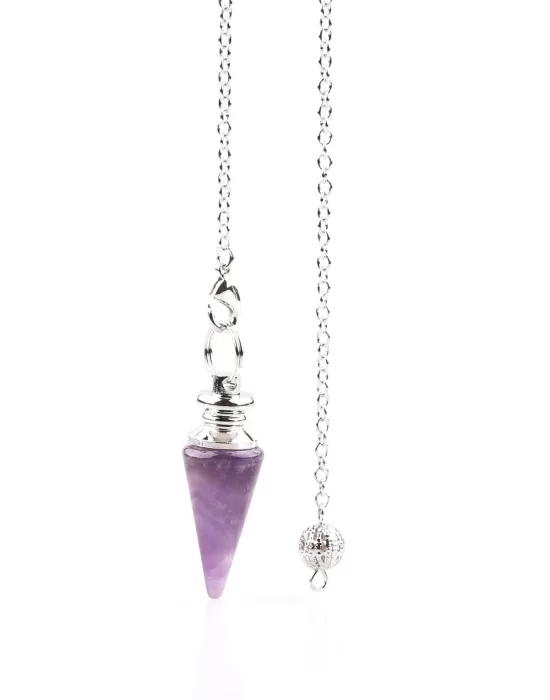 Ametist Doğal Taş Pandül Sarkaç, Gemstone Pendulum