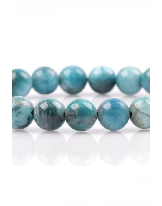 Apatit Doğal Taş Bileklik 8 mm Küre Kesim, Gemstone Bracelet