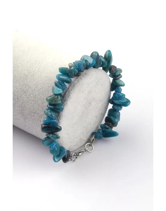 Apatit Doğal Taş Kırıktaş Bileklik, Gemstone Bracelet