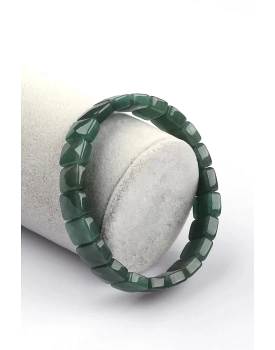 Aventurin Doğal Taş Bileklik 9 x 12 mm Özel Kesim, Gemstone Bracelet