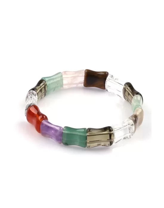 Çakra Doğal Taş Bileklik 15 x 10 mm Özel Kesim, Gemstone Bracelet