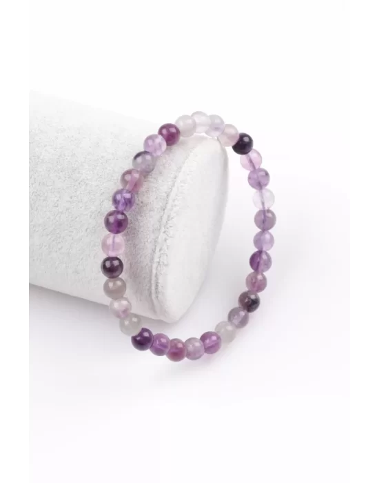 Florit Doğal Taş Bileklik 6 mm Küre Kesim, Gemstone Bracelet