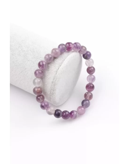 Florit Doğal Taş Bileklik 8 mm Küre Kesim, Gemstone Bracelet