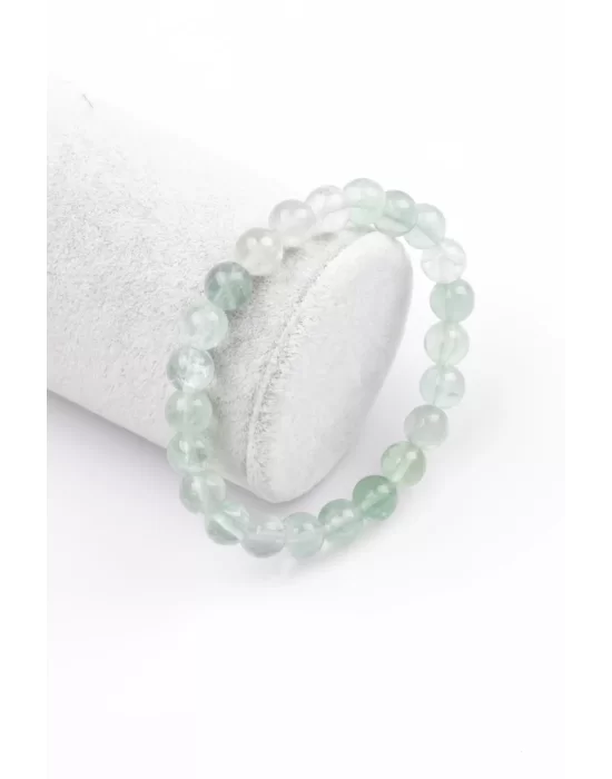 Florit Doğal Taş Bileklik 8 mm Küre Kesim, Gemstone Bracelet